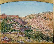 Thomas Seddon Jerusalem and the Valley of Jehoshaphat from the Hill of Evil Counsel France oil painting artist